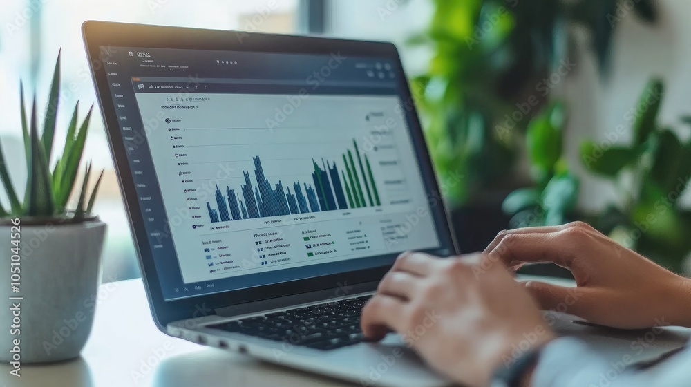 Poster analyzing business trends through data visualization enhancing decision-making with informative grap