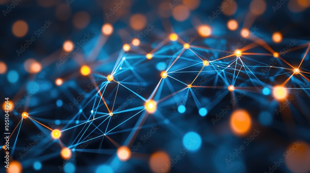 Poster exploring the intricate web of connectivity a visual representation of technology and network dynami
