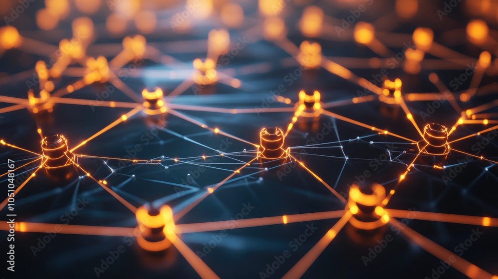 Poster exploring the intricacies of digital connectivity a visualization of network dynamics and informatio