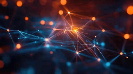 Obraz premium Dynamic network of light and energy exploring the interconnections of technology and data visualizations in modern graphics