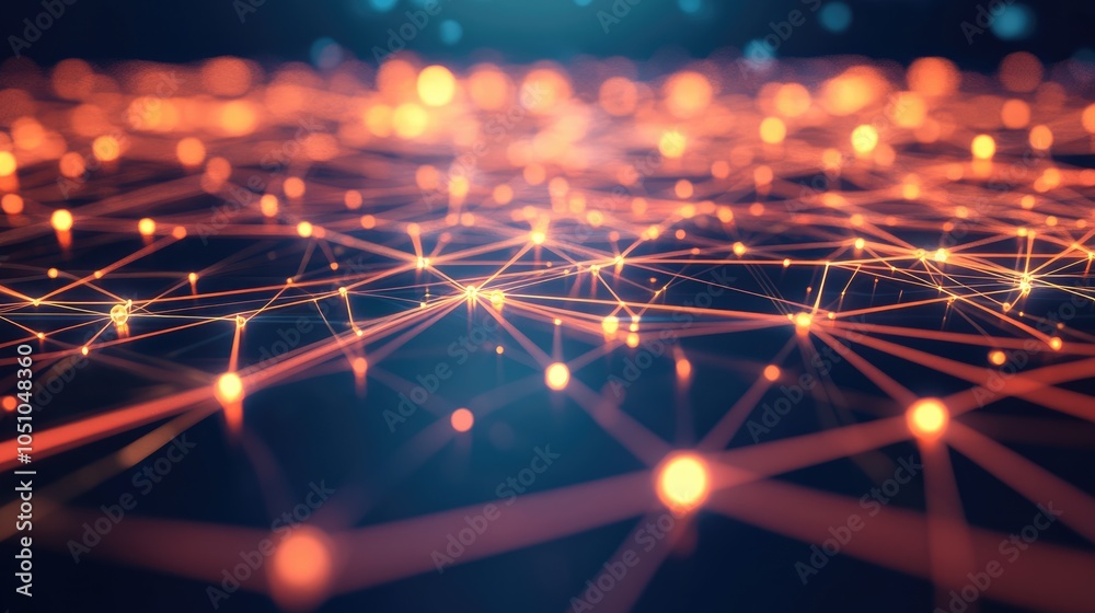 Poster exploring the intricate web of connectivity a visualization of network dynamics and data flow in the