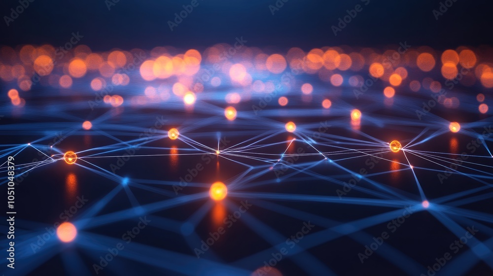 Poster exploring the intricacies of connectivity a visual representation of network dynamics and technologi