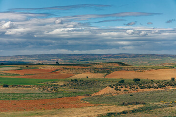 Rural landscape with fields in Spain