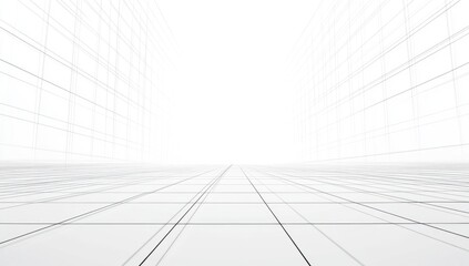 Abstract White Grid Architecture Background