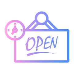 Obraz premium opening Line Gradient Icon