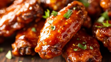 Savory Buffalo Chicken Wings Close-Up Detail