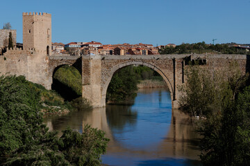 Bridge over the Tajo river. Toledo, Spain. 