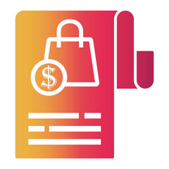 invoice Gradient icon