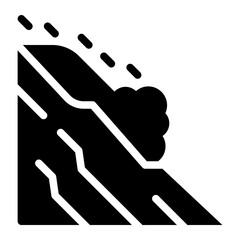 avalanche glyph icon