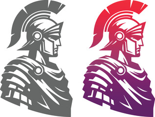 Roman Soldier Logo Design Template