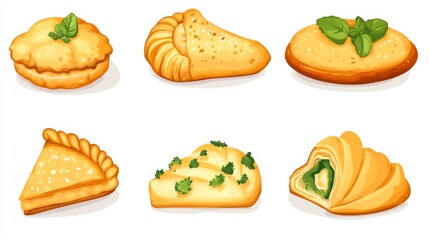 Fototapeta premium Delicious Pastries Showcasing Flavor and Variety