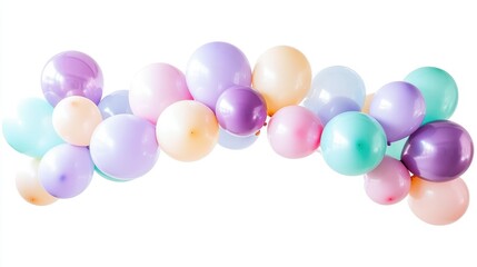 A beautifully designed pastel balloon banner framed in mint, creating an inviting and cheerful backdrop for all your party and celebration needs.