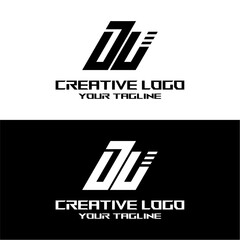 creative letter logo du desain vektors