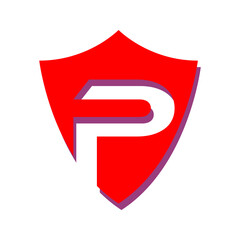 Shield and P letter Logo Design	PNG