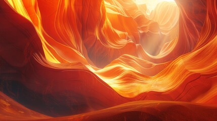 Dramatic Antelope Canyon Sunlight Through Swirling Red Sandstone Walls