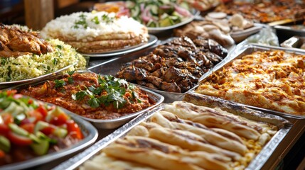 Obraz premium Modern Eastern Food Plating with Natural Lighting