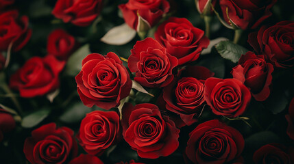 Fototapeta premium bouquet of red roses