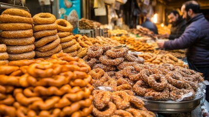 Fototapeta premium Vibrant Eastern Food Market with Fresh Delicacies