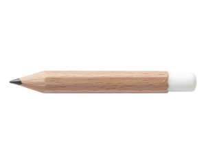 Natural wooden pencil with a white eraser, Transparent PNG,  clipping path