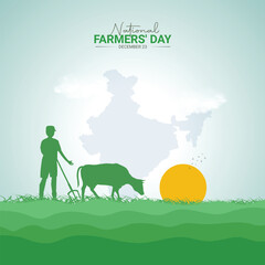 National farmers day India creative for a social media poster