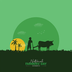 National farmers day India creative for a social media poster