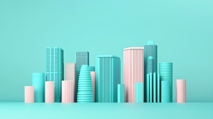 Obraz premium Abstract Skyscrapers for Business Scaling Concept