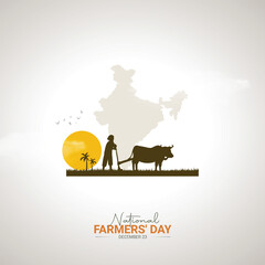 National farmers day India creative for a social media poster