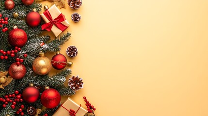 Christmas tree with festive decorations