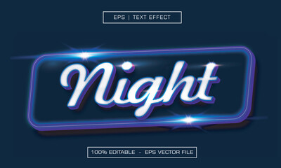 Night Text Effect Editable