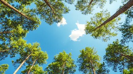 Obraz premium Pine Trees Reaching for the Sky