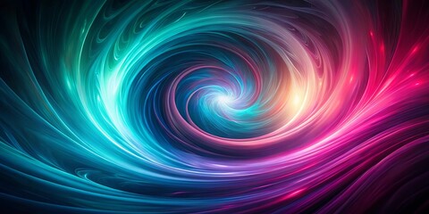 Obraz premium A swirling vortex of vibrant colors, a symphony of light and shadow, creating an abstract dreamscape.