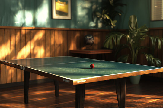 Ping pong table in a rec room: Unleash your competitive spirit and have a blast with friends