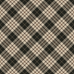 Retro Dark Academia Plaid Check Seamless Pattern - Cute plaid check repeating pattern design