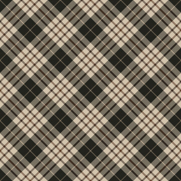 Retro Dark Academia Plaid Check Seamless Pattern - Cute plaid check repeating pattern design