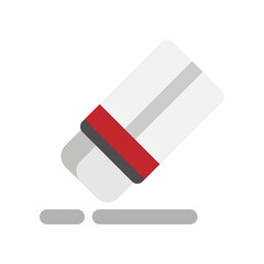 Eraser flat icons. office tool symbols for editable, writing and removing.