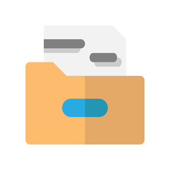 Fototapeta premium File organizer flat icons. symbol document files in a simple and elegant style.