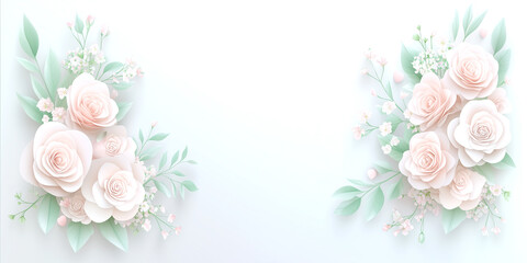 A white background with a pink flower bouquet on it. The flowers are pink and green. The bouquet is arranged in a way that it looks like it is in a vase