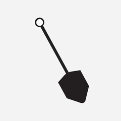 shovel icon. shovel vector in white background. vector illustration.