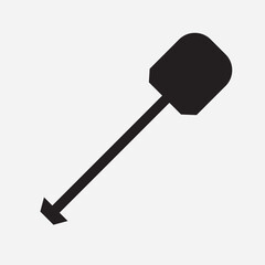 shovel icon. shovel vector in white background. vector illustration.