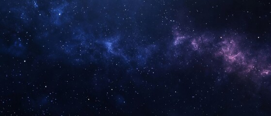 Fototapeta premium A Starry Night Sky with a Band of Purple Nebula