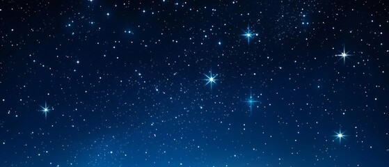 Fototapeta premium A Night Sky Filled with Numerous Stars, Some Brighter Than Others