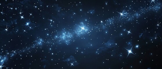 Obraz premium A Dark Blue Night Sky Filled with Stars and Nebulae