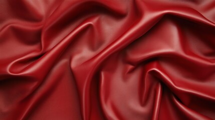 Obraz premium Luxurious red silk fabric texture, a vibrant background for design and decoration