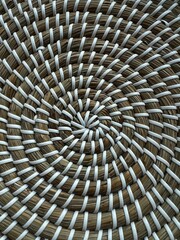 abstract background made of wooden circles