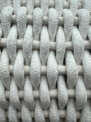 white rope weaving for home design 