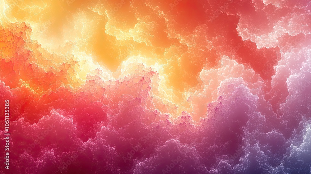 Aufkleber colorful abstract fractal pattern offers chaotic and fantasy-inspired design for backgrounds or wall