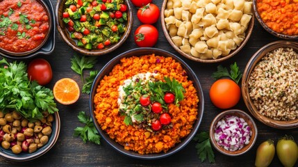 Traditional Seasonal Meals in Rustic Kitchen Setting