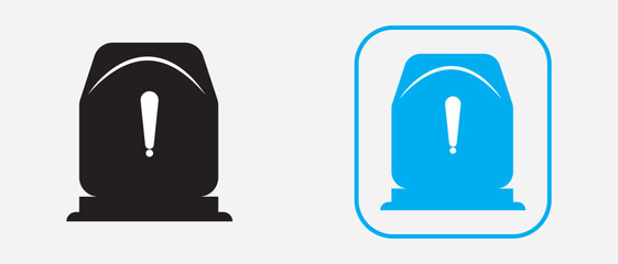 Siren icon. flat style siren alarm on white background. vector illustration.