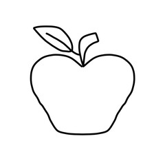 apple on a white background