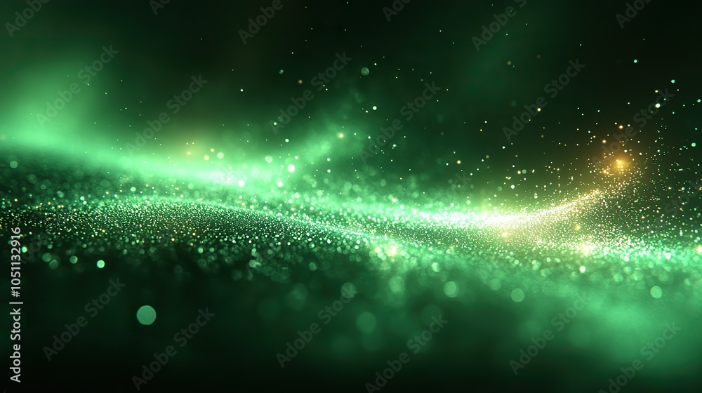 Aufkleber dark and blurry green abstract background with gradient blur effects is ideal for studio lighting de